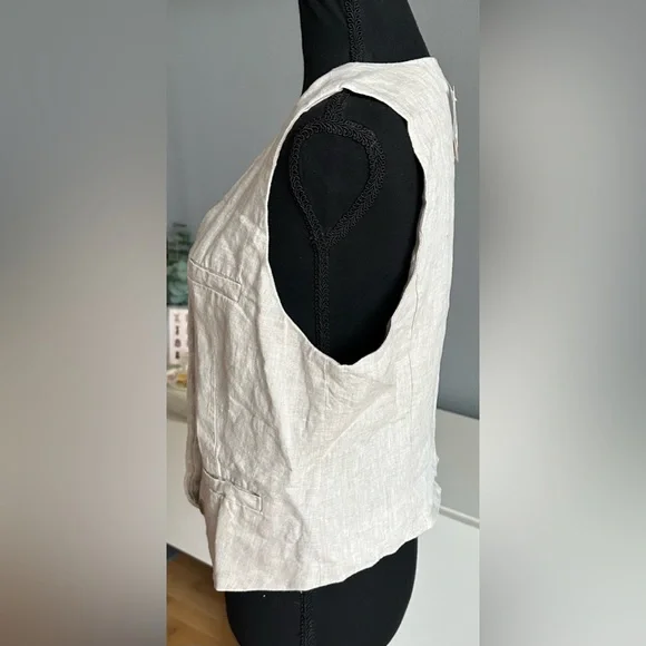 Madewell Single Breasted Linen Vest - Picture 5 of 9